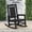 Black, variant on KINGYES Outdoor Rocking Chair Set of 2, HDPE Patio Rocking Chair, Heavy Duty Front Porch Rocker, White