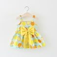 thumbnail image 3 of Girls Holiday Summer Lemon Cotton Cool Dress, 3 of 5