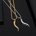 thumbnail image 3 of Colgante de cuerno italiano para hombres y mujeres, joyería protectora de acero inoxidable/talismán amuleto de la suerte JAMW Sencillez, 3 of 4