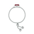 thumbnail image 3 of ANGARA Natural Round Ruby Solitaire Heart Bolo Ring in 14K White Gold for Women (Size-5mm) | July Birthstone Jewelry for Her | Natural Ruby Rings, 3 of 9