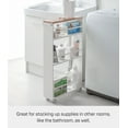 thumbnail image 5 of Yamazaki Home Rolling Storage Cart, Steel, Holds 26.4 lbs White, 5 of 7