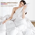 thumbnail image 2 of DOMDEC Luxurious Cotton Fluffy Goose Feather Down Comforter, Queen Size All Season Ultra Soft Duvet Insert, Luxury Hotel Collection Bed Comforter (90x90, White), 2 of 4