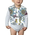 thumbnail image 6 of Bingfone Mess-Proof Baby Bib - Waterproof Bib For Baby Boy Or Girl With Food Catcher Pocket, Unisex-Flowers And Butterflies, 6 of 8
