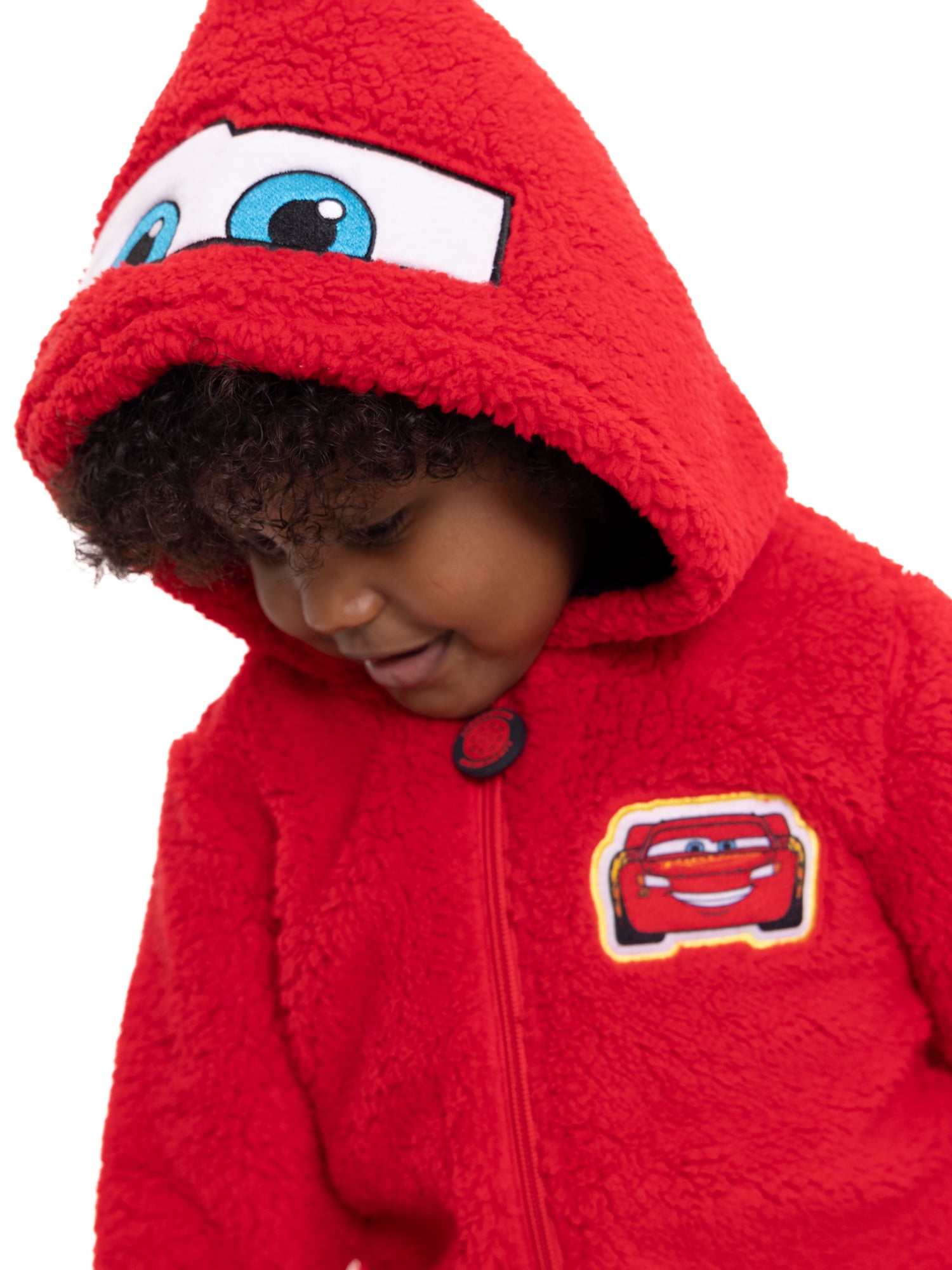 Disney Pixar Cars Toddler Boys Plush Fleece Full-Zip Cosplay Hoodie, Sizes 12M-5T