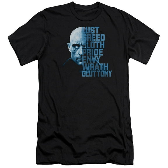 Shazam Movie Evil Sivana Premium Adult 30/1 T-Shirt Black