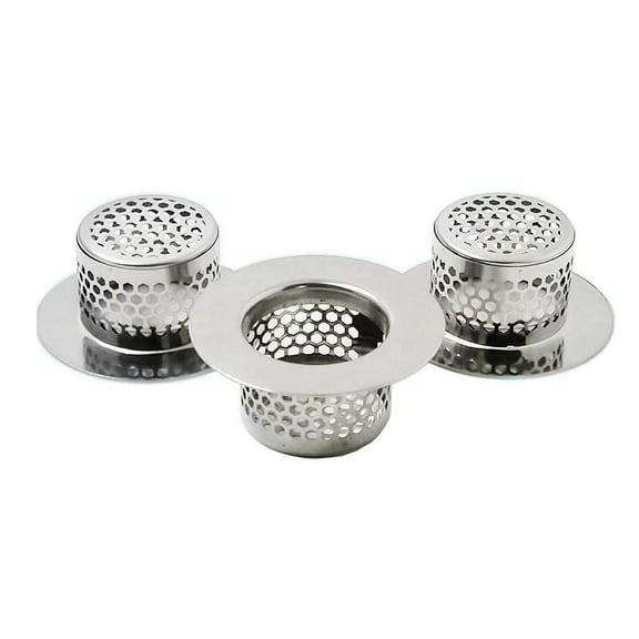 Bathtub Drain Cover, Bathroom Sink Strainer, Drain Hair Catcher for Bathtub Laundry Utility Sink, A (3-Pack)