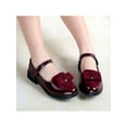 thumbnail image 5 of SIMANLAN Kids Girls Dress Shoes Ballet Flats Mary Jane Round Toe School Shoes(Little Kid/Big Kid) Wine Red 3Y, 5 of 8