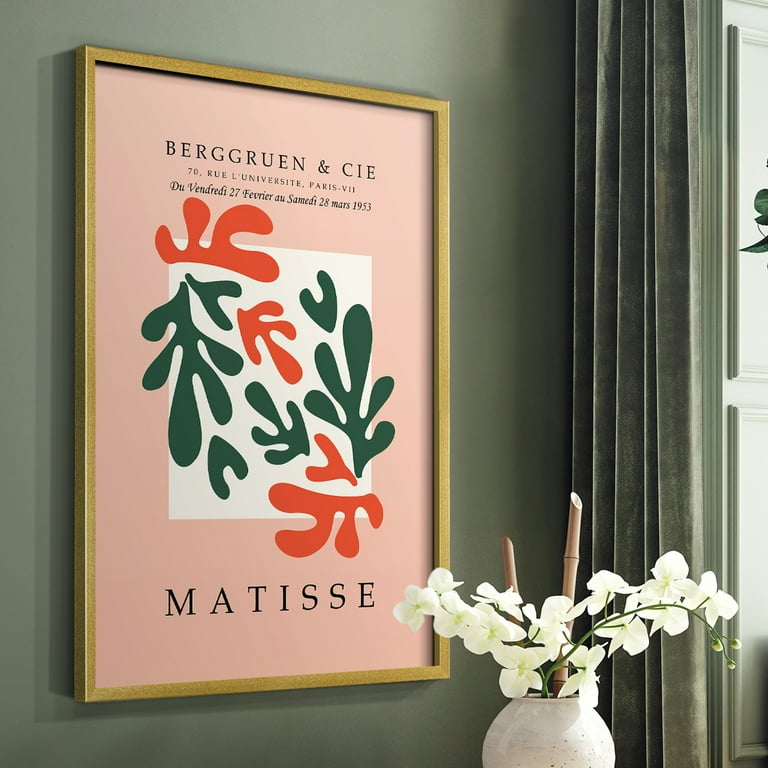 Matisse CCCXXX in Gold Solid Wood 8 x 10 Framed Print - Walmart.com