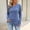 Blue, variant on Women's Tops Solid Round-Neck Cut-Out Panel Long-Sleeve Ribbed Top Khaki Size S