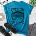 thumbnail image 2 of Overlook Hotel Caretaker Horror Film Shirt, Unisex Women's Men's, Scary Movie Classic Halloween Gift, Heather Blue, Medium, 2 of 6