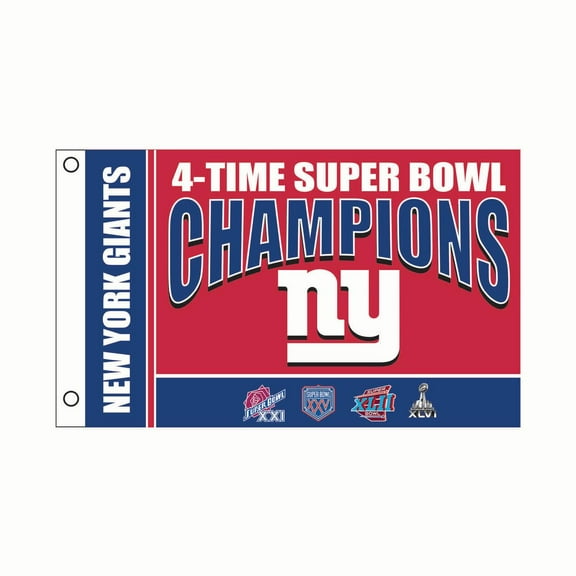 New York Giants 3' x 5' Super Bowl Champions Single-Sided Flag