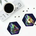 thumbnail image 5 of Balery 6 Pcs Howling Wolfleather Coasters Set, Drink Table Cup Coasters For Living Room Kitchen Coffee Decor, 5 of 9