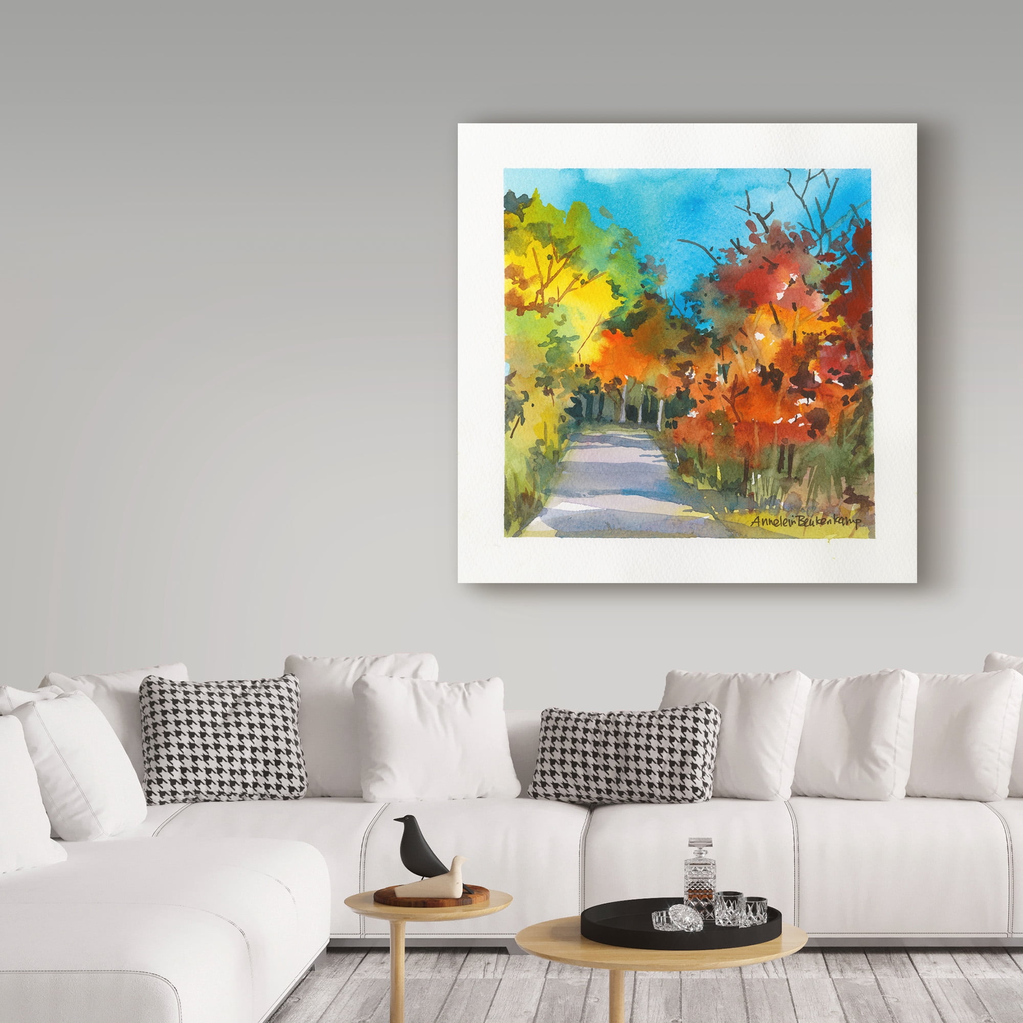 Trademark Fine Art 'Foliage Path' Canvas Art by Annelein Beukenkamp