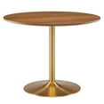 thumbnail image 2 of Modway Amuse 40" Metal & MDF Dining Table in Gold and Walnut, 2 of 7