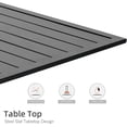 thumbnail image 3 of 6 - Person Rectangular 63"L X 38"W Outdoor Dining Table, 3 of 6