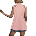 thumbnail image 4 of aidice Flowy Tank Tops for Women Sleeveless High Neck off Shoulder Tanks Loose Summer Fashion Daily Blouses, 4 of 4