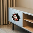 thumbnail image 4 of Christmas 3D Wall Stickers, Cartoon Cute Snowman Penguin Santa Breaking Through Wall Design, Removable Window Clings, Holiday Party Home Decorations -1Pcs, 4 of 5