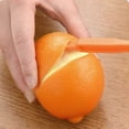 thumbnail image 5 of LiUMX Orange Peeler Tool - Plastic Fruit & Vegetable Peeler Cutter for Orange, Lemon, Grapefruit, Lime | Food-Grade, 6.22 Inch, Orange/Green, 5 of 5