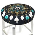 thumbnail image 3 of KLL Boho Dreamcatcher Round Bar Chair Cushion Cover 14 inch ,Bar Stool Protector with Elastic, Soft Washable, 3 of 6
