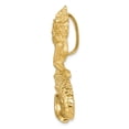 thumbnail image 2 of 14k Yellow Gold Polished & Satin Diamond-cut Mermaid Slide, 2 of 4