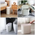 thumbnail image 4 of KAKOWELY 1Ud Plastic Press-Type Trash Can White Sturdy Practical Garbage Container for Living Room, 4 of 8