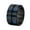 Black, variant on Unisex Stainless Steel Vintage Luminous Glow 2 Floors Roman Numerals Blue Numbers Rotatable Ring Anxiety Fidget Band Black Size 12