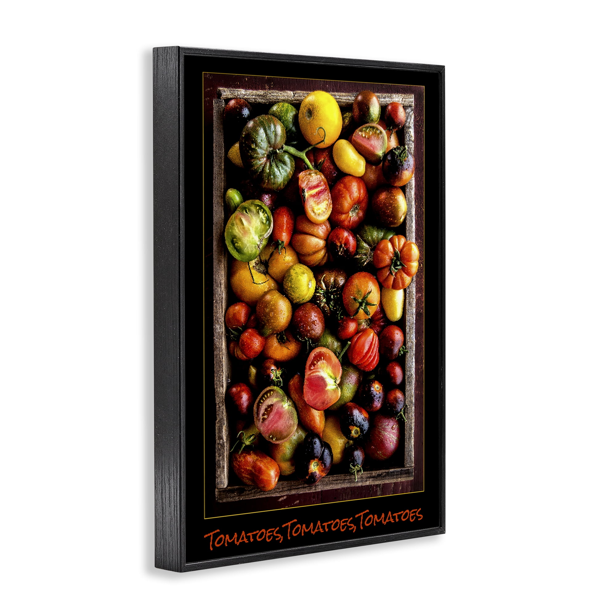 Stupell Industries Ripe & Bountiful Tomato Harvest Black Framed Giclee Art, design by Carl Kravats