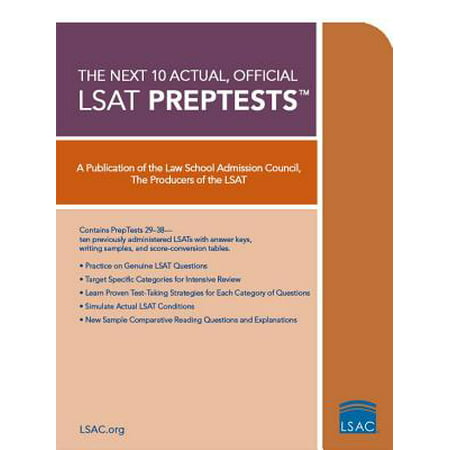 10 Next, Actual Official LSAT Preptests : (preptests (Best Lsat Review Course)