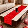 thumbnail image 6 of Valentine's Day Table Runners Heart Pattern Table Decorations for Kitchen Dinning, Indoor Outdoor Dinner Party Decor (Red), 6 of 6