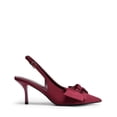 thumbnail image 6 of DREAM PAIRS Women’s Slingback Pumps, 3-Inch Stiletto High Heels with Bow, Closed Toe Satin Dress Shoes for Wedding & Work, 6 of 7