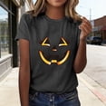 thumbnail image 2 of Jamsmile Women T-Shirts Graphic Halloween Print Tee Shirts Comfort Soft Short Sleeve Tops Vacation Loose Fit Trendy T‑Shirts, 2 of 6