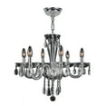 thumbnail image 2 of Gatsby Collection 6 Light Chrome Finish and Black Blown Glass Chandelier 22" D x 19" H Medium, 2 of 6