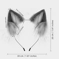 thumbnail image 2 of Handmade Animal Cat Ears Headband Furry Wolf Hairhoop Headwear for Events and Celebrations, 2 of 5