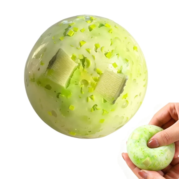 Crystal Clear Squeeze Ball, Handmade Squishy Stress Relief Ball, Cute Fidget Sensory Toy for Adults Kids, Desk Anxiety Relief Toy Party Gift