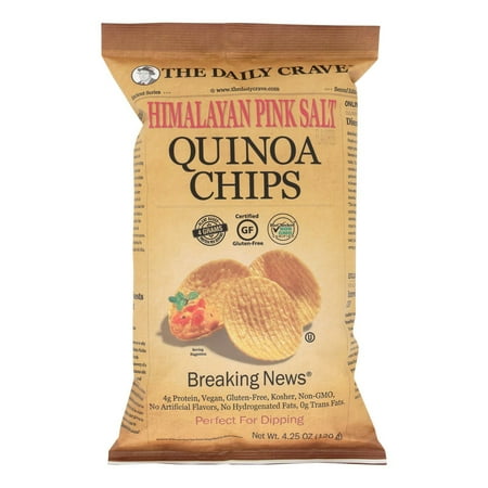(Best by 04/23/2025) HIMALAYAN PINK SALT FLAVORED QUINOA CHIPS, HIMALAYAN PINK SALT 8 pack per box 