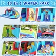 thumbnail image 2 of Qhomic Bounce House with 550W Blower, Water Slide with Pool, Climbing Walls, Jump Area, Basketball Hoop, Water Gun, Indoor and Outdoor Inflatable Water Park for kids, 2 of 6