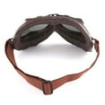 thumbnail image 3 of Motorcycle Goggles Scooter Mopeds Half Helmet Vintage Vespa Pilot Aviator Style, GK_T008 Bronze Frame Tinted Lens, 3 of 3