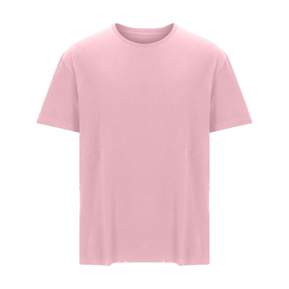 Klisyaur Big and Tall Shirts for Men L-5XL Cotton T Shirt Short Sleeve Tee Tops Casual Loose Crew Neck Basic Tshirt