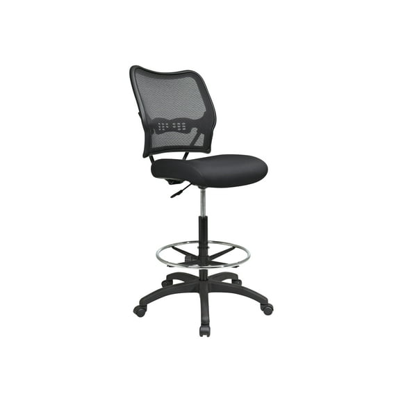 Space Seating 13 Series Deluxe AirGrid Back - Chair - swivel - metal, nylon, mesh fabric - black, chrome