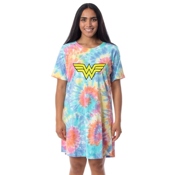 DC Comics Womens' Wonder Woman Nightgown Sleep Pajama Shirt For Adults
