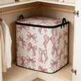 thumbnail image 1 of HCBY Patterned Quilt Storage Bag, 19.68 Inch Foldable Non-Woven Organizer, Zippered Dustproof Tote with Sturdy Handle, for Bedroom Closet and Sundries, 1 of 6