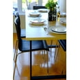 thumbnail image 4 of Inspirer Studio Modern Style Extendible Dining Table MDF with Black Metal Legs in Light Brown Wooden Color, 4 of 5