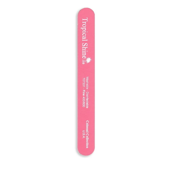 Tropical Shine Nail File Pink File 400/ 600 (Fine/ Extra Fine) 8 1/2 in x 1 in Large Size