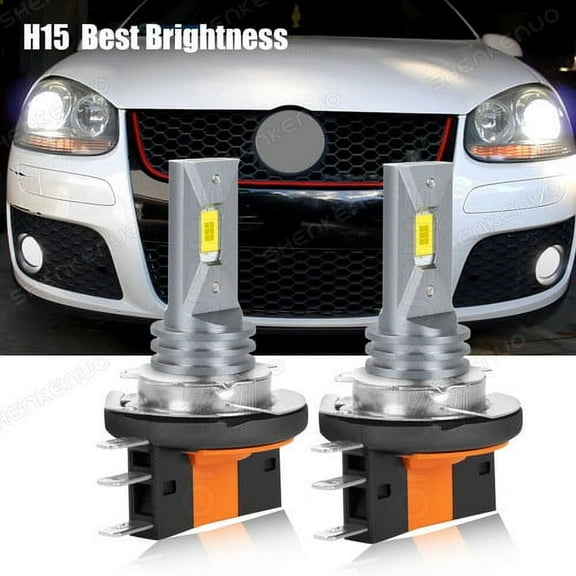 6000K White H15 LED High Beam DRL Lights Bulbs for Mercedes Benz GLA/GLK