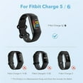 thumbnail image 4 of MYKOMI 2 Pack Waterproof Bands Compatible with Fitbit Charge 5 / Fitbit Charge 6 for Women Men, Classic Soft Sports Replacement Wristbands for Women Men, 4 of 6