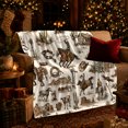 thumbnail image 3 of Rodeo Riders With Ranch Gear And Cattle, Cozy Flannel Blanket with Vintage Rodeo Illustration Print, Housewarming Gift for Rodeo Ranch Enthusiasts, Home Decor for Bedroom and Living Room, 3 of 7