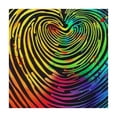thumbnail image 4 of Acheng Fingerprint Heart Rainbow Swirl Square Tablecloth with Elastic Edge 100% Polyester Fiber 52*52, 4 of 8