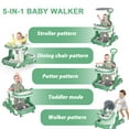thumbnail image 4 of Baby Walkers for Boys Girls, Baby Walker with Foot Pads/Handles, Green, 4 of 11