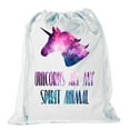 thumbnail image 1 of Unicorn Drawstring Bag Mini Unicorn Gift Bags for Birthdays Make up & Decorations, 1 of 2