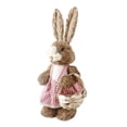 thumbnail image 1 of veasfak Figurine Ornaments Straw Easter Rabbit Simulation Statue Toys for Office Desktop A, 1 of 7